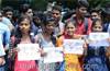 Diploma students staged protest demanding carry over policy